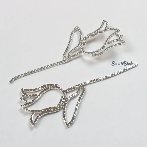 New For Love and Lemons Rhinestone Tulip Statement Earrings - Picture 7 of 11